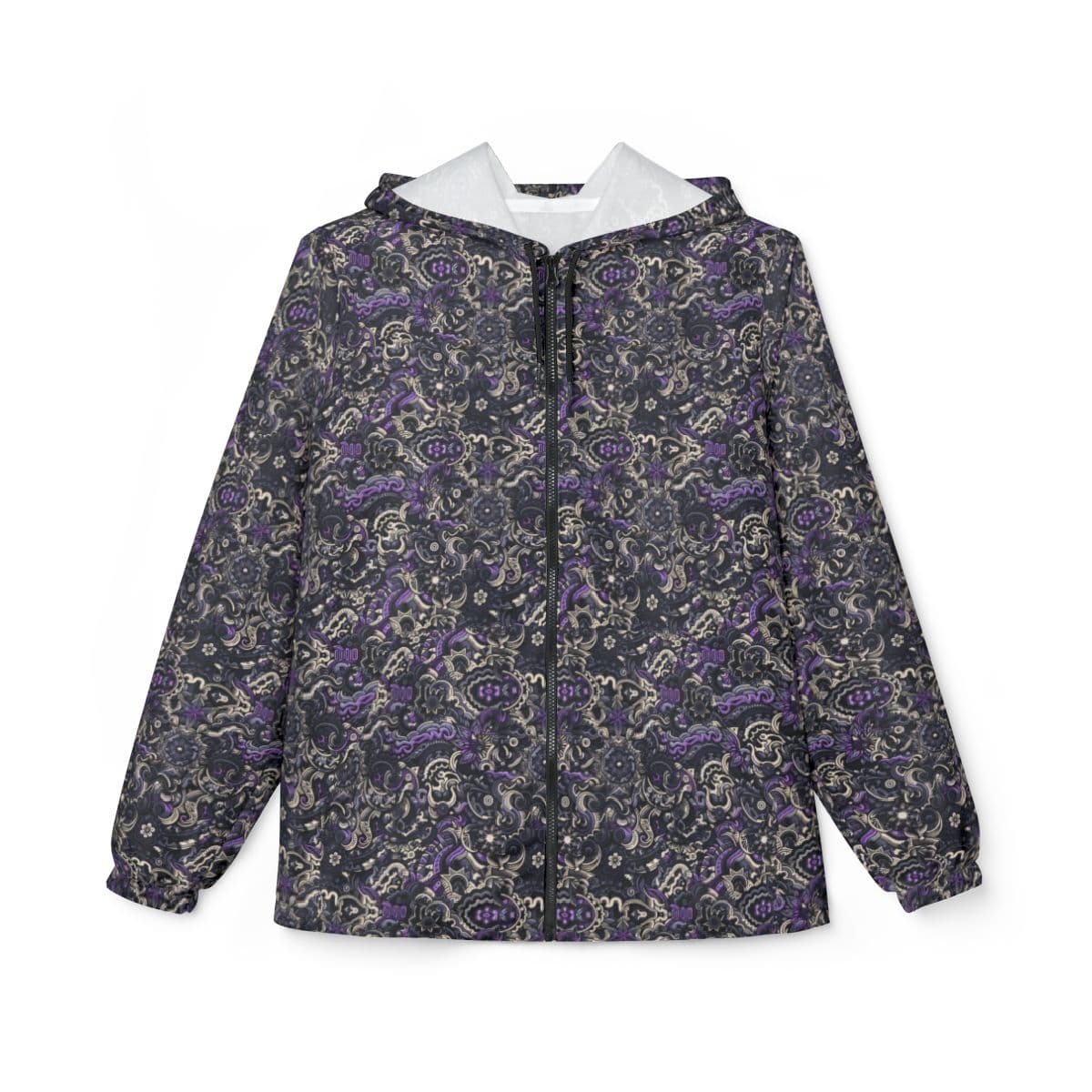 Abstract Patterned Windbreaker Jacket